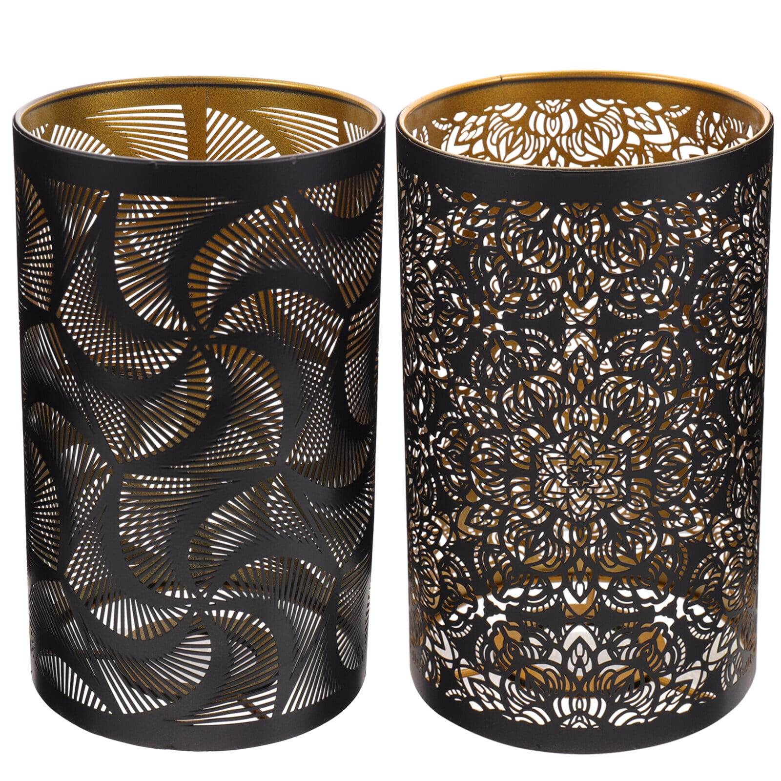 2pcs Metal Lamp Shades Hollow Out Table Lamp Cover Cylinder Lampshades