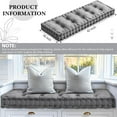 thumbnail image 4 of Bench Cushions for Indoor Furniture 42x16 in Velvet Kitchen Dining Piano Window Seat Cushion, Tufted Patio Porch Swing Thicken Bench Pad Memory Foam(Gray), 4 of 6