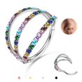 thumbnail image 1 of Anillo nasal BodyBonita Triple Hoop de acero inoxidable 316L plateado, 1 of 6