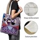 thumbnail image 3 of Indigo Park Bolso de tela con estampado de lienzo para mujer, bolsa de compras reutilizable y estética, con cremallera interior, regalo para mujer,38*45cm., 3 of 6