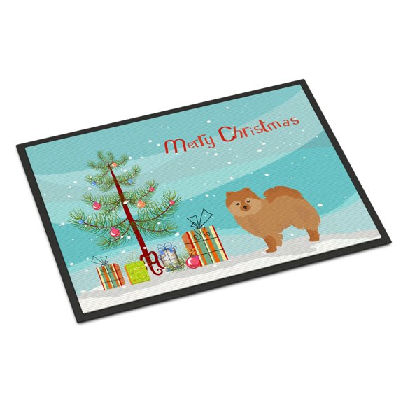 Carolines Treasures CK3456JMAT German Spitz Christmas Tree Door Mat Indoor Rug or Outdoor Welcome Mat 24x36 Doormat 24H