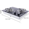 thumbnail image 4 of Miumaeov 2 Burner Caravan Gas Stove Built-in Cooker Hob 0.31in Tempered Glass Cooktop Cooker for Caravan Boat RV Camper Knob Control 15 x 11.8 x 2.8in, 4 of 9