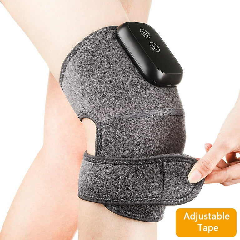 Wireless Heated Knee Massager for Joint Pain Arthritis Cramps Meniscus Pain  Electric Vibration Knee Brace Wrap with 3 Adjustable Heat Patterns