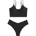 thumbnail image 1 of Traje de baño sin mangas con cuello en V para mujer Negro - M Negro - M Xishao ropa, 1 of 2