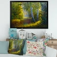 thumbnail image 3 of Designart 'Sunrise Glow Through The Birches II' Lake House Framed Art Print, 3 of 4