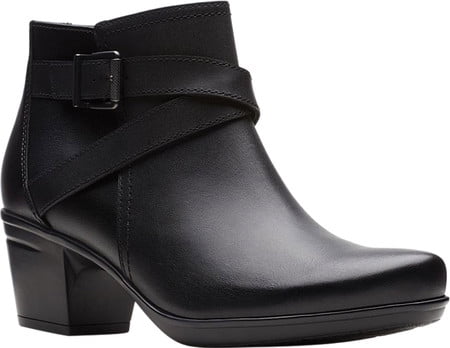 clarks womens emslie cyndi booties block heel