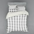 thumbnail image 1 of Ambesonne Floral Bedding Set 4 Pcs, Detailed Aster Flowers, Queen, Charcoal Grey and White, 1 of 3