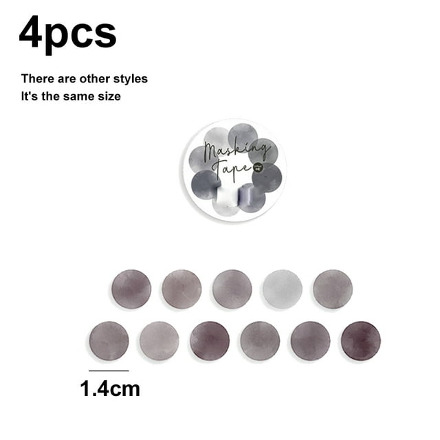 4 Rouleaux, Couleurs de Fleurs Parfumées à Pois Bonbon Ruban Inscriptible Autocollants Ronds pour Scrapbooking Journal Enveloppe