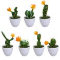 thumbnail image 1 of 7 Uds planta de simulación con flor cactus tropical flor artificial suministros creativos DIY accesorios bonsái, 1 of 5
