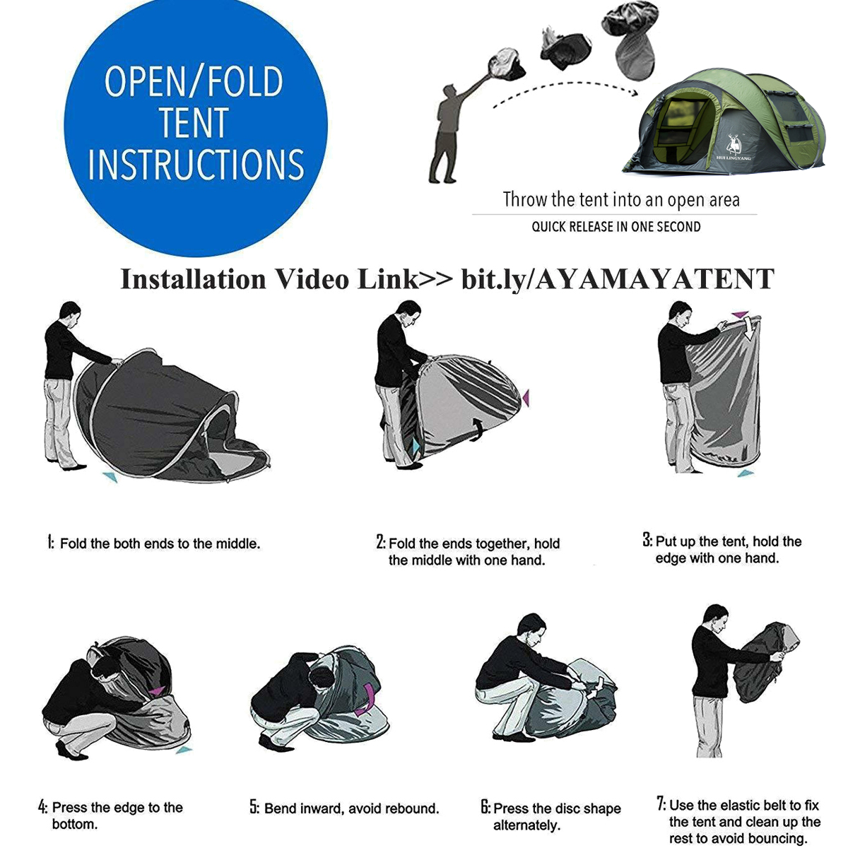 pop up tent folding instructions