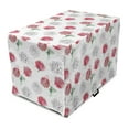 thumbnail image 1 of Vintage Rose Dog Crate Cover, Watercolor Splash on Flowers Sketch Plain Background, Easy to Use Pet Kennel Cover Small Dogs Puppies Kittens, 7 Sizes, Laurel Green Pastel Pink, by Ambesonne, 1 of 1