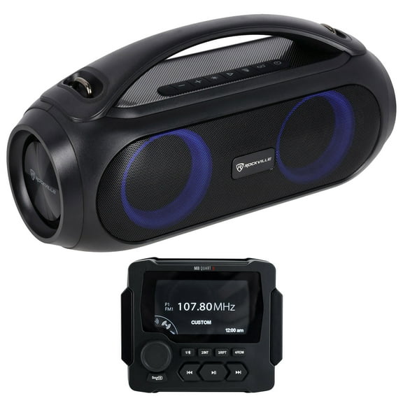 MB Quart GMR-LED Marine Receiver w/Bluetooth/AM/FM/Weather Band/USB Free Boombox