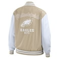 thumbnail image 3 of Women's WEAR by Erin Andrews Tan Philadelphia Eagles Tonal Full-Zip Bomber Jacket, 3 of 5