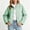 #New Green, variant on Women's Polka Dot Jackets Fall Trendy Lightweight Stand Collar Coat Zip Up Outerwear with Pockets