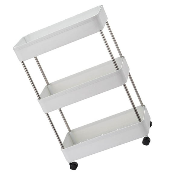 ROSENICE Freestanding Shelf Storage Rack Shelving Kitchen Shopping 64x40cm White
