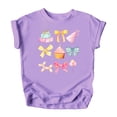 thumbnail image 4 of Girly Coquette Birthday Things Graphic Shirt for Toddlers, Girls & Teens Trendy Party T-Shirt Purple Shirt 5-6, 4 of 5