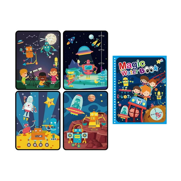 Download Painting Set Magic Water Book Set Water Coloring Book With Water Pen For Kids Walmart Com Walmart Com