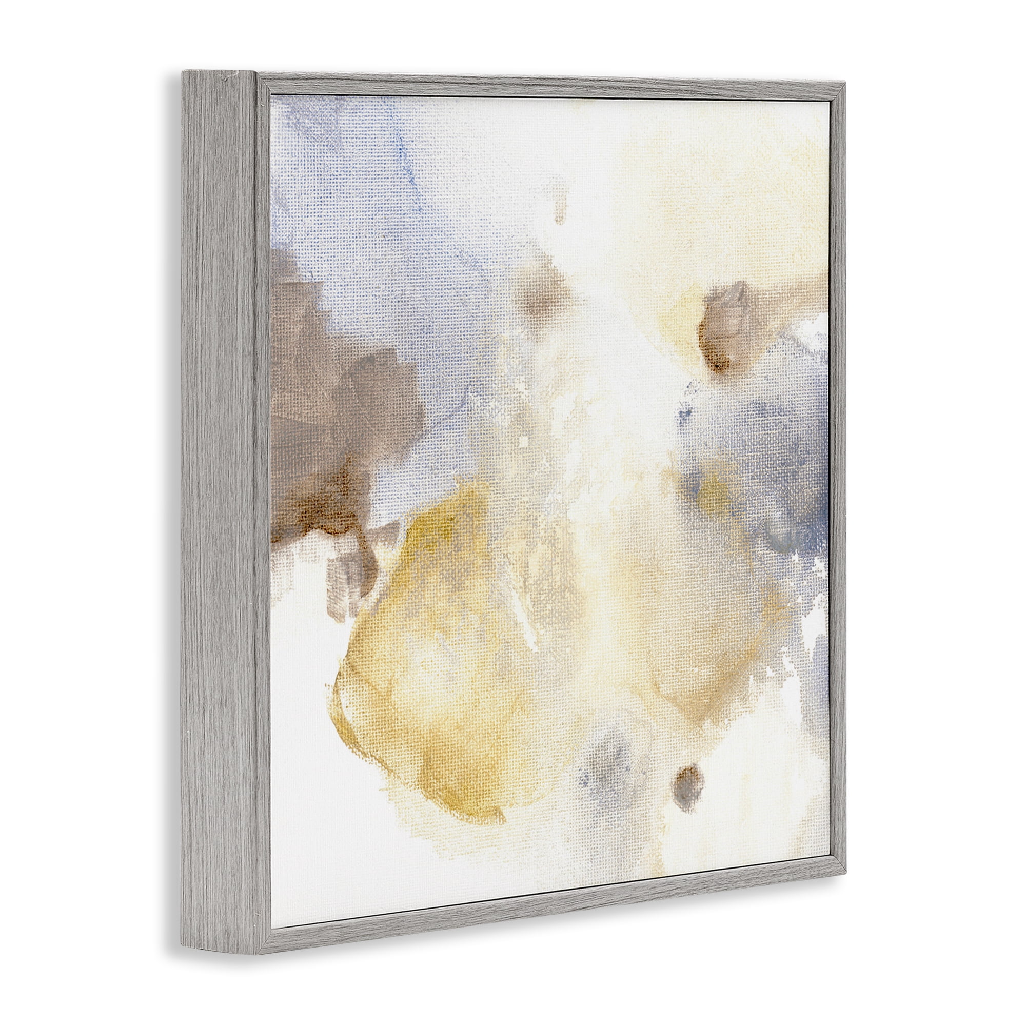 Stupell Industries Subtle Cloudy Abstract Abstract Painting Gray Framed Art Print Wall Art, 24 x 24