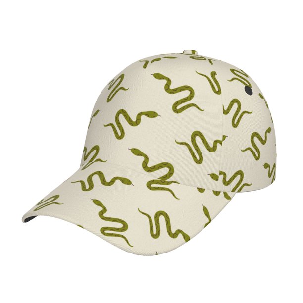 Fotbe Green Snake Gorro Clásico de Béisbol, Gorra Ajustable con Broche Snapback, Gorro de Exterior de Algodón Suave