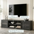 thumbnail image 5 of Walker Edison Modern 70" TV Stand with Storage Cabinets - Black Oak, 5 of 11