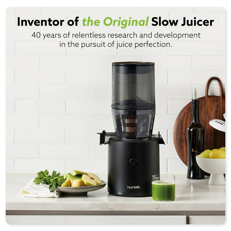 Hurom Cold Press Juicer Machine, Low Pulp Slow Juicer, Black Hurom Cold Press Juicer Machine, Low Pulp Slow Juicer, Black