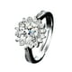 thumbnail image 1 of Ronda de compromiso de escarda Moissanite Anillo Solitario Promesa de plata 925 imitación chapado en anillo hecho con platinos para los anillos de las mujeres, 1 of 5