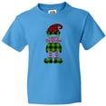 thumbnail image 3 of Inktastic Merry Christmas Elf in Red and Green Plaid Youth T-Shirt, 3 of 5