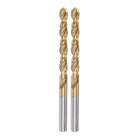 

Uxcell 2 Pack 6.3mm Titanium Coated M42 High Speed Steel 8% Cobalt (HSS-E) Twist Drill Bits