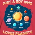 thumbnail image 3 of CafePress - Just A Boy Who Loves Planets I Funny Science T Shirt - Women's Traditional Fit Dark T-Shirt, 3 of 4