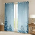 thumbnail image 2 of Manfei Blue Xmas Tree Curtains Pack of 2 (42x84 Each) for Kids, Winter Snowflake Curtains Blackout, Merry Christmas Theme Bedroom Curtains, Curtains Blackout Room Decor, 2 of 6