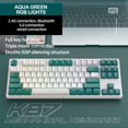 thumbnail image 1 of K87 Gaming Keyboard 3-mode Connection Hot Swappable RGB Backlit Keyboard for Laptop PC Green K87rgb Red-axis, 1 of 5