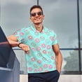 thumbnail image 4 of Fotbe Colorful Sweet Donuts Camiseta Polo de Golf para Hombre con Estampado – Camisa Deportiva Transpirable con Cuello Abotonado-X-Large, 4 of 6