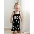 thumbnail image 5 of BemeyourBBs Girls Hallowee Overalls Jumpsuit Ghost Spaghetti Strap Flare Romper, 5 of 8