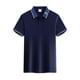 thumbnail image 5 of Tops Casuales de Negocios para Mujeres con Cuello de Solapa Y Mangas Cortas, Tela Transpirable Ligera para Oficina, Viajes Y Uso Diario, Top de Verano de Punto con Diseño de Tres Botones, 5 of 6