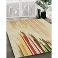 thumbnail image 3 of Ahgly Company Machine Washable Indoor Rectangle Transitional Khaki Gold Area Rugs, 8' x 12', 3 of 7
