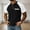 Black, variant on Men's Waffle Knit Henley Raglan Short Sleeve Casual T-Shirts with Pocket