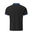 thumbnail image 5 of Beugl Mens Shirts Clearance, Men's Fashion Spring and Summer Buttons Casual Short Sleeve Lapel Neck Shirt Solid Color Tops Golf Shirts for Men, Polo Shirts for Men Black S, 5 of 5