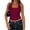Wine Red, variant on PRETTYGARDEN Women's Summer Halter Tank Tops Y2K Sleeveless Slim Fitted Backless Shirts Going Out Spring Workout Clothes