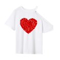 thumbnail image 2 of Camiseta de mujer Tops de verano Streetwear Camiseta básica Camiseta de cuello redondo para el trabajo M, 2 of 8