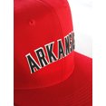thumbnail image 3 of Original Snapback Custom American Cities State Letters Ajustable Flat Visor Cap (Arkansas Red, White Black), 3 of 4