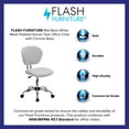 thumbnail image 5 of Flash Furniture Mid-Back White Mesh Padded Swivel Task Office Chair with Chrome Base, 5 of 14