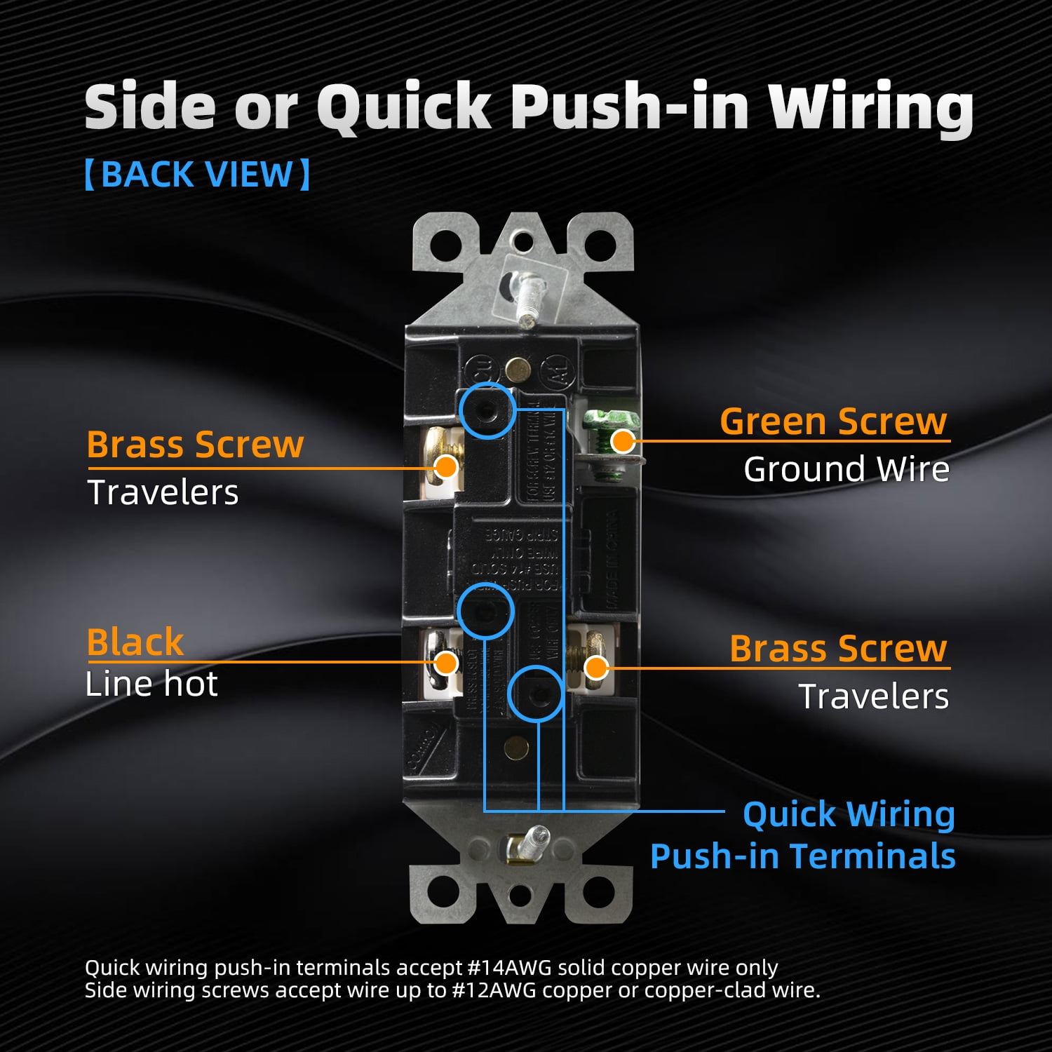 Hyper Tough 3-Way Self-Grounding Rocker Switch, 15 Amps, Impact Resistant, Paddle Design, White