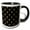 Black/White, variant on 3drose, Chic Gold Color Bees on a Black Background Pattern, 11oz Two-tone Yellow Mug
