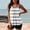Gray, variant on CALAFEBILA Junior Swimsuits Modest Two Piece Tankini Pleated Striped Print Bathing Suits