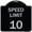 Black & Silver, variant on SignMission A-DES-GW-1824-22877 18 x 24 in. Designer Series Sign - Speed Reduction Sign Speed Limit 10 MPH, Green & White