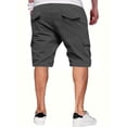 thumbnail image 4 of Nestiefly Men's Casual Cotton Twill Cargo Shorts Classic Chino Stretch Waist Drawstring Outdoor Work Shorts with 6 Pockets Gray M, 4 of 4