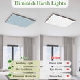 thumbnail image 5 of Sky Blue Magnetic Fluorescent Light Covers for Ceiling Lights 2 x 4 Feet, Modern Pure Winter Sky Blue Office Classroom Kitchen Drop Ceiling Light Covers Lighting Filters Shade Panel 3 Packs, 5 of 9