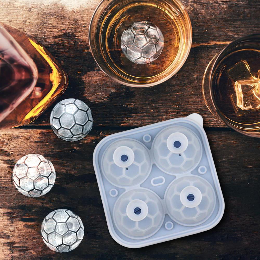 Tovolo Soccer Ball Ice Molds (Set of 2) - Slow-Melting, Leak-Free,  Reusable, & BPA-Free Craft Ice Molds For Game Day