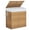 Natural, variant on ZUNMOS Laundry Hamper, No Installation Required, with Removable Liner, 90 Liter Hand-Woven Synthetic Rattan Laundry Hamper with Lid and Handle, Collapsible, Gray