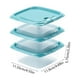 thumbnail image 3 of Juego de cajas de almacenamiento para refrigerador 3 Pack | Contenedores apilables de plástico transparente con tapas a prueba de fugas | Ahorrador de alimentos que ahorra espacio | 460ml | Amarillo, 3 of 6